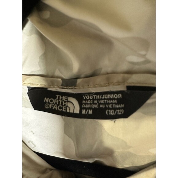 The North Face Jacket Boys M Camo Windwall Flurry Hooded Windbreaker Spellout - Picture 4 of 7